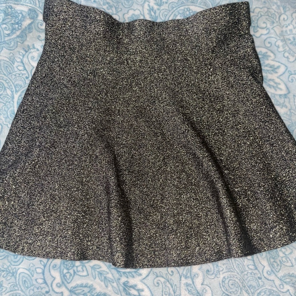 Candie's Black&Glitter Gold y2k Skater Skirt